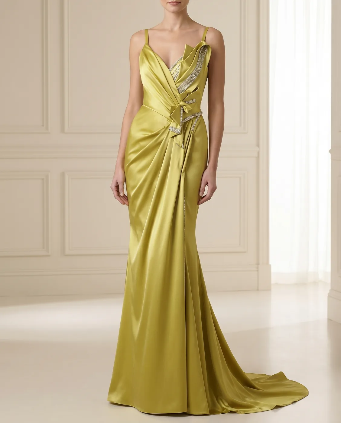 Chartreuse Satin Mermaid